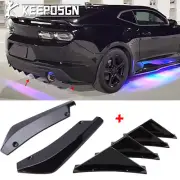 For Chevy Camaro SS RS Gloss Rear Diffuser Shark Fin Splitter Canard Lip Spoiler (for: BMW)