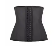 Waist Trainer Womens Latex Cincher Corset Training Shapewear Shaper Black Nude - Black