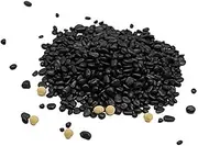 Quzente Natural Black Pebbles for Fried Chestnuts, Fried Chestnuts Black Sand Black Pebbles, Natural Decorative Black Pebbles for Chestnut Display Chestnut Plating