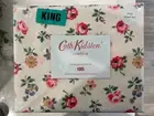 4 PC CATH KIDSTON Floral SHEET SET LINEN SPRIG Rose FLANNEL BRUSHED COTTON KING