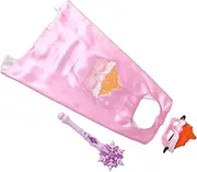 ADOCARN 3pcs Princess Dress Up for Light Up Snowflake Wand Cape Mask for Halloween Parties Birthdays Role Play Comfortable Reusable Costume Accessories