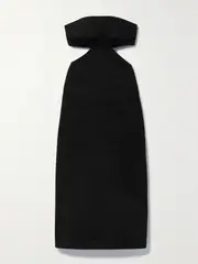 [BONDI BORN] BONDI BORN - + Net Sustain Monte Carlo Strapless Cutout Cotton-blend Cady Midi Dress - Black - x small x small Black
