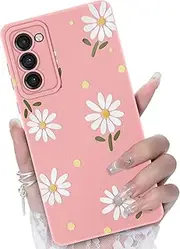 CASBST for Samsung Galaxy S20 FE 5G Phone Case, Fashion Flower Pattern Design Girls Women Liquid Silicone Cover, Slim Shockproof and Scratch-Resistant Soft Case for Samsung S20 FE - Pink