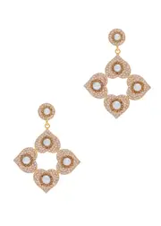 Soru Jewellery Eternal Heart 18kt Gold-plated Drop Earrings - Crystal ONE SIZE