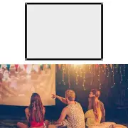 1pc Portable Foldable NOn crease White Projector Curtain Projection Screen 4:3