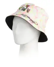 ED HARDY Printed Bucket Reversible Hat OS