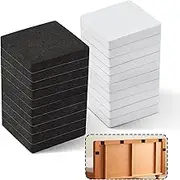 ZhouDaShu Anti Shake Headboard Stoppers for Wall,Wall Protector from Furniture,Bed Frame Noise Bumper,Anti Vibration Soundproof Pads to Prevent Hitting Wall,20 pcs Square Black and White