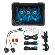 Motorcycle GPS Navigation Touch Screen Dash Cam DVR Audio For CarPlay Waterproof