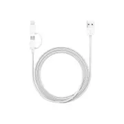 2 in 1 2.1A Micro USB +Lightning forFast Charging Data Cable for iPhone