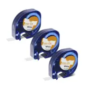 3 Packs 18771 Compatible for DYMO LT Iron-On Fabric Labels LetraTag Label Maker