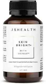 JSHealth Vitamins Skin Bright+ Formula | Skin Supplement with Zinc | Vitamin C Nicotinamide Grape Seed | Collagen Formation | Skin Hydration | (30 Capsules)