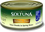 SOLTUNA PREMIUM TUNA Yellowfin CHUNKS IN SPRINGWATER 160g x 24 (Carton of 24 cans)