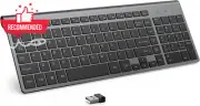 Wireless Keyboard J 2.4G Slim and Compact Wireless Keyboard with Numeric Pad fo