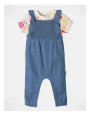[Sprout] Chambray Overall and Tee Set in Denim