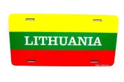 LITHUANIA FLAG LITHUANIAN FLAG METAL NOVELTY CAR LICENSE PLATE AUTO TAG