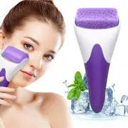 Face Ice Roller Massage - For Face & Eye Puffiness Relief, Shrink Pores, and Tighten Skin - Purple Handle