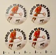 80s lot of 4 Bjorn Borg tennis Penn1 Penn 1 ball sticker