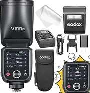 Godox V100F Camera Flash Speedlite, V100 F Touch Screen Flash,TTL HSS 1/8000s, Compatible with Fujifilm X100VI XS20 XS10 XT30 II XT5 XM5 GFX50S GFX50R X-T4 X-T3 etc