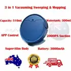 3 IN 1 Robot Vacuum Cleaner Wet Mopping Sweep Floors Carpet Smart APP WIFI NAVY