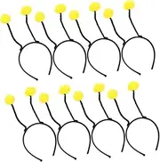 [Abaodam] 8pcs Animal Headband Bee Cosplay Headpiece Hairband Decor Caterpillar Antenna Headband Festival Headband Party Headband Ladybug Headband Bee Hairband Non-woven Fabric Yellow