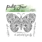 Picket Fence Studios Clear Stamp - Sending You Butterfly Kisses