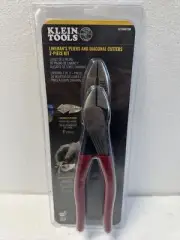 Klein Tools D2139NE2288 Lineman's Pliers & Diagonal Cutters 2pc Kit MADE IN USA
