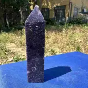 250g natural lepidolite obelisk crystal quartz tower point healing decor