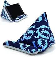 Phone Pillow Stand, Phone Holder for Desk Phone Stand for iPhone 13 Mini iPhone 14 Handmade Fabric Phone Stands Bean Bag Phone Holder (Blue)