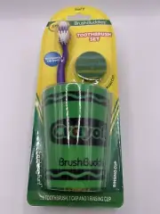 Crayola Toothbrush Set Brush Buddied Toothbrush Cap And Rinsing Cup