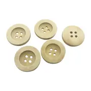 50 Pcs 1 inch Wooden Buttons25mm Premium Buttons for Sewing Craft Clothing Br...