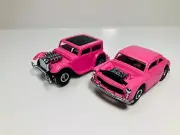 AFX-tras ~ PINK ~ '32 Hot Pepper & ' 49 MERCURY & AW chas for Aurora, AFX NEW