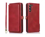 Detachable Phone Case for Easy Portability (Red), Wallet Case for Samsung Galaxy S22 Plus