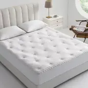 Bamboo Fiber Mattress Pad Reversible Egg Crate Memory Foam Waterproof Cover New