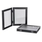 Double Photo Frame Picture Frames Folding Standing Hinged Black 13x18cm x2