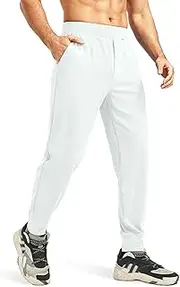 [Blouty] Men's Joggers Pants with Zipper Pockets Stretch Workout Athletic Sweatpants Gym Golf Joggers for Men Casual Running