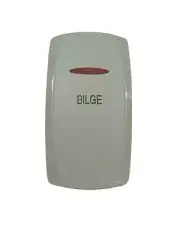 Carling Single Red Lighted "Bilge" Rocker Switch Cover Gray