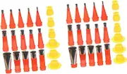 2Sets Reusable Stainless Steel Caulking Nozzle Tool with Bases Caulk Tips for Easy Smoothing Various Gaps and Joints for Home Repairs
