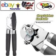 Commercial Easy Crank Can Opener Heavy Duty Ergonomic Black Manual Smooth Edge
