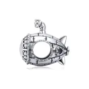Silver plating Cute Submarine Beads Charm for DIY Bracelet Jewelry
