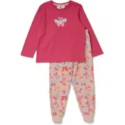 Brilliant Basics Kids Butterfly Print Flannelette Pyjama Set - Pink & Lilac
