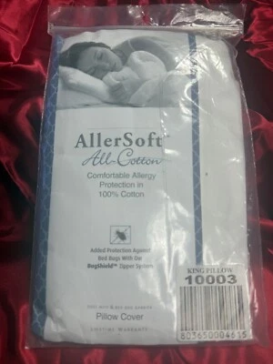 Allersoft Zipper King Pillow Allergy Protection in All Cotton Case