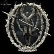 Angel Of Destruction Oros TTRPG Miniature Unique 3D Printed DnD Mini