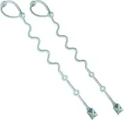 Baby Spoons Holder Strap Pacifier Clip Highchair Accessories-Gelinor First Stage Baby Led Weaning Feeding Supplies(Green and Blue)-No Spoons