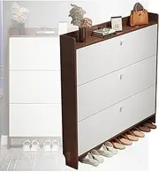 Entrance Door Shoe Cabinet/Cabinet/Storage Rack, Living Room High Storage Cabinet Entrance Wooden Corridor Shoe Cabinet, Corridor Freestanding Shoe Rack (Size : 60x24x120CM)