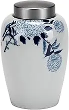 Decorative Hand-painted Hydrangea Ceramic Jar Aluminum Lid Tide Seal Jar Household Ceramic Tea Storage Warehouse Container