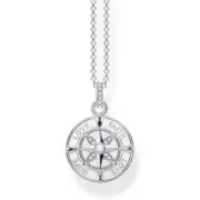 TKE1849 HOMAS SABO FAITH LOVE HOPE COMPASS NECKLACE 40-45CM