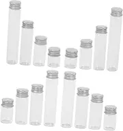 TEMPNAP 16pcs with Aluminum Cap Container Sample Crafting Jars Jars for Jewelry Mini Jars Empty Storage Mini Containers Accessory Vial Cute Transparent