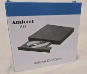 Amicool External DVD Drive USB 3.0 USB C CD Burner CD/DVD +/-RW Optical Drive
