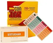 conJUGAR Spanish Verb Flashcards - 200+ Cards in Present, Past, & Future Tense Conjugations - Includes Digital Spanish Workbook with 1000+ Practice Sentences - Engaging and Interactive Design