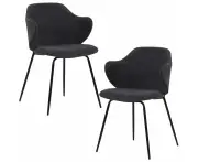 Set of 2 Dining Chairs in Graphite
